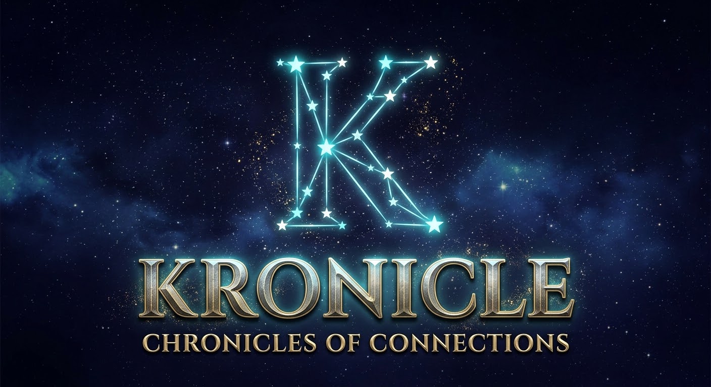 Kronicle – Chronicles of Connections: ein leuchtendes K aus Sternbildern